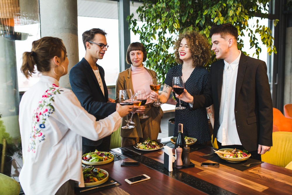 A delicious spread of office catering food